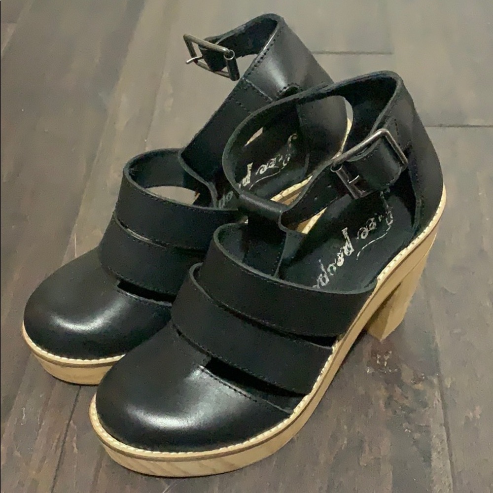 Free People Wooden Clogs